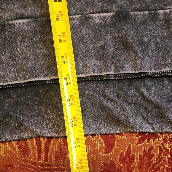 2 Zenana Outfitters V-Neck Tees - Stone-Washed Dark Gray and Blue, Small - Picture 8 of 10